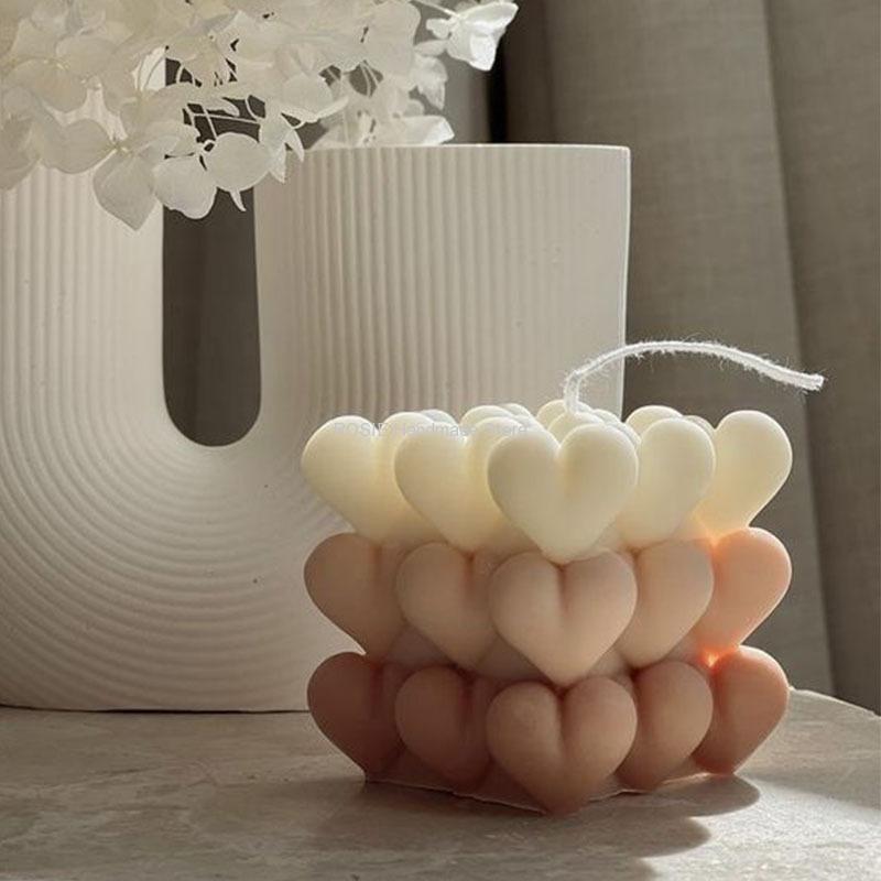 Soap Making Gifts - Aşk silikon mum kalıp Diy el