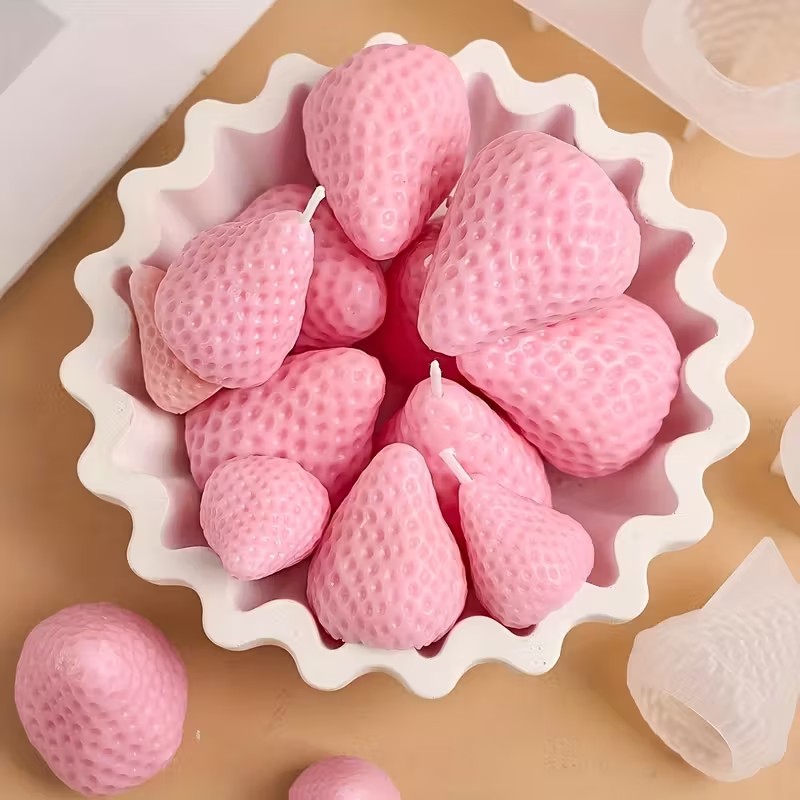 Çilek Silikon Mum Kalıbı DIY A - Soap Making Ins incelemesi ve fiyatı